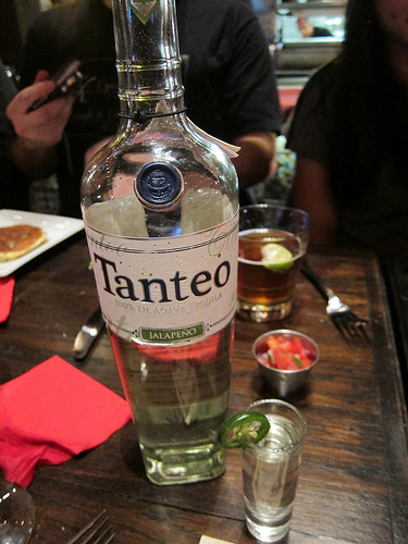 Jalepeno-infused Tanteo tequila