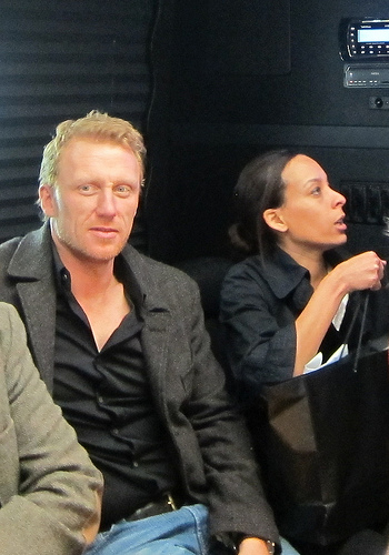 on the party bus with Kevin McKidd