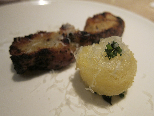 amuse bouche - potato ball toast