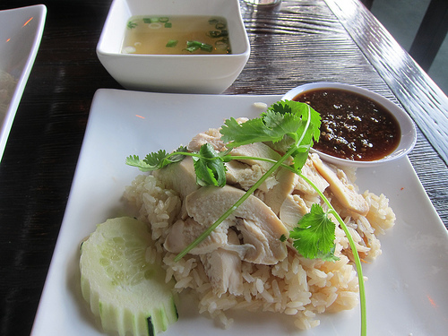 Hainan chicken, Thai style