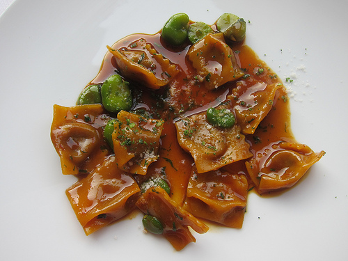 braised veal and bone marrow anglotti at Scarpetta