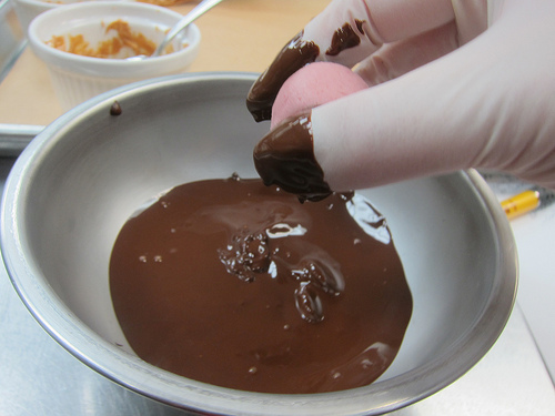 making chocolates