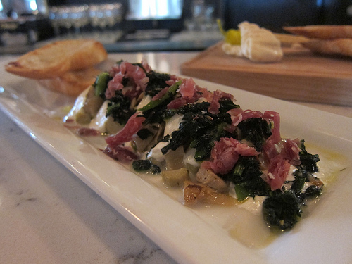 a lot more cheese - burrata and artichokes