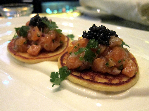 blinis with caviar