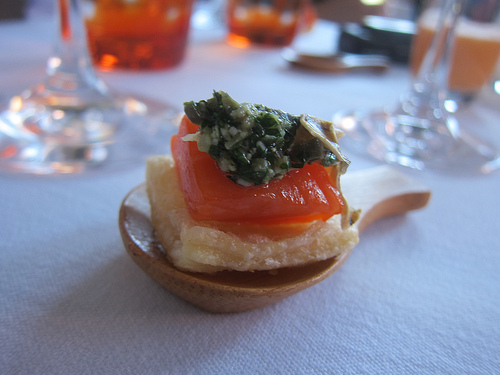 delicious salmon bite from Patina at LA Food & Wine preview