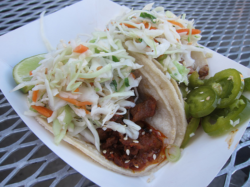 pork and chicken tacos