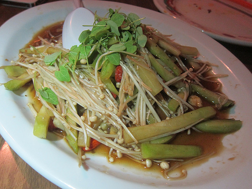 enoki and chayote