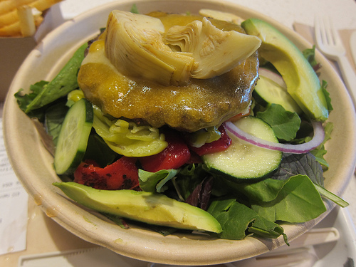 ta-dah! burger salad