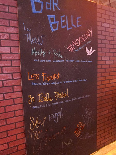 Bar Belle's menu