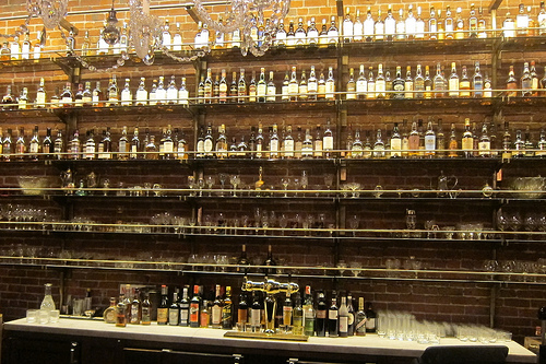 close up of the bar