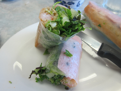 interior of the a spring roll