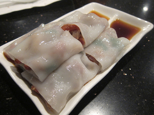 BBQ pork rice rolls