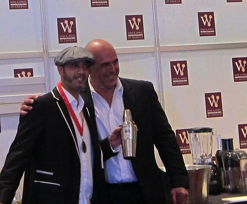 Tony with Call for Cocktails winner, Ro Patel