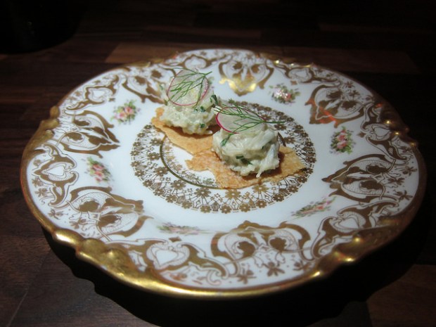 crab toast - amuse bouche