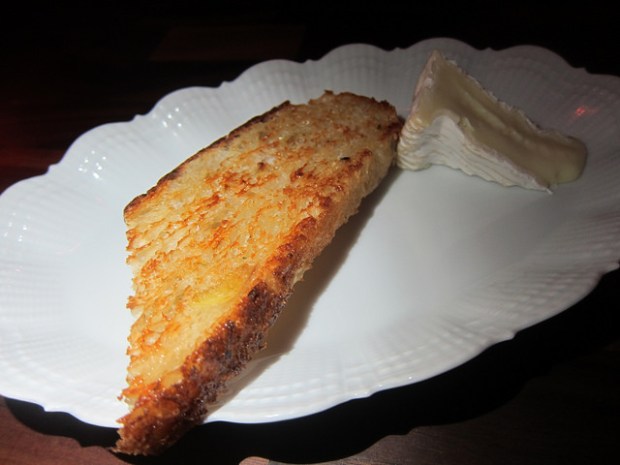 camembert with smoked artichoke focaccia