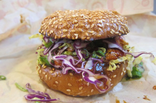 BBQ chicken sandwich from Belcampo