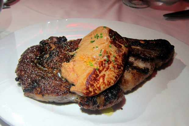 ribeye with foie gras