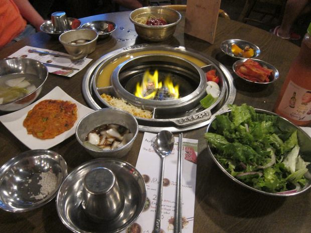 banchan at Baekjeong