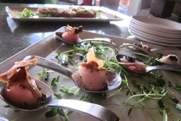 yellowtail and lobster crudo