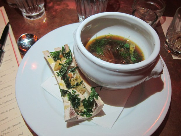 onion soup with bone marrow