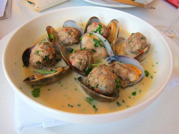 clams and meatballs