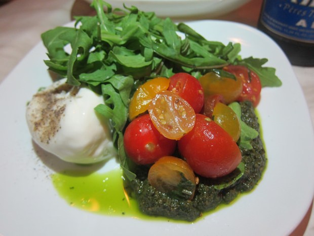 burrata with tomato