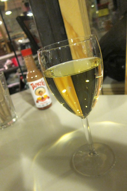 a glass of Sauvignon Blanc