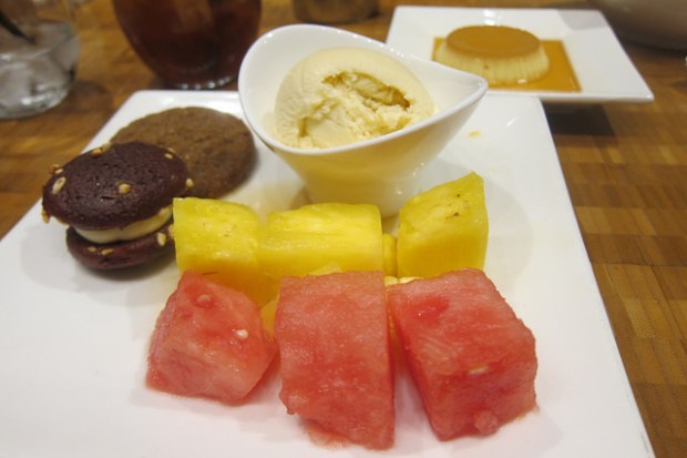 ended up with fruit (and flan)