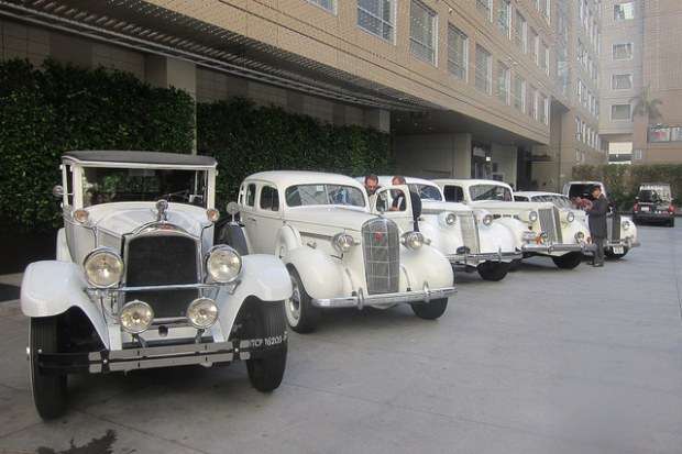 Vintage cars for the Plymouth Gin tour