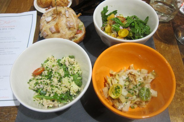 various salads