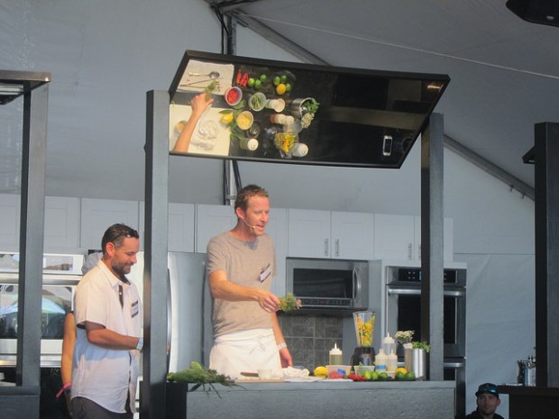 Chef CJ during a cooking demonstration from last year's The Taste