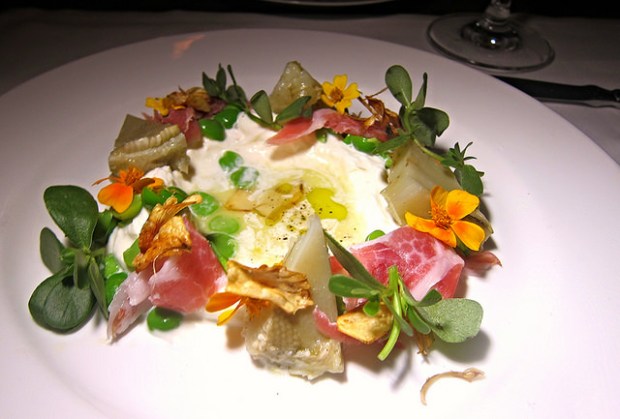 artichoke and burrata