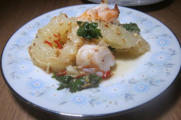 shrimp and grapefruit