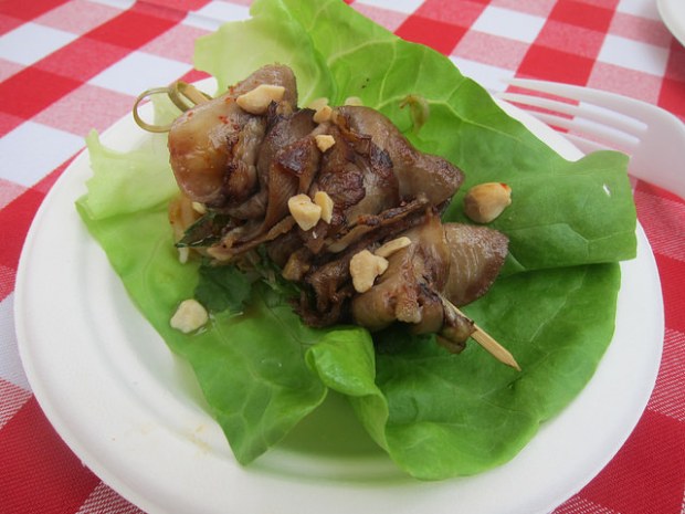 grilled beef tongue lettuce wrap from Chef David Lefebvre, MB Post and Fishing with Dynamite