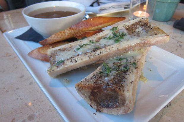 French bone marrow with broth