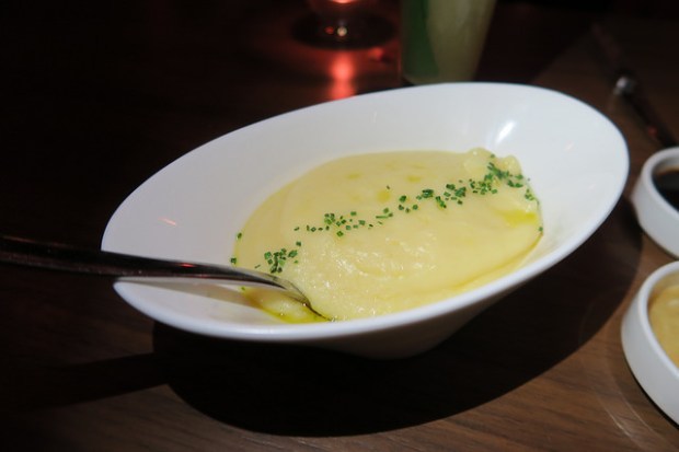 butter laden mashed potatoes