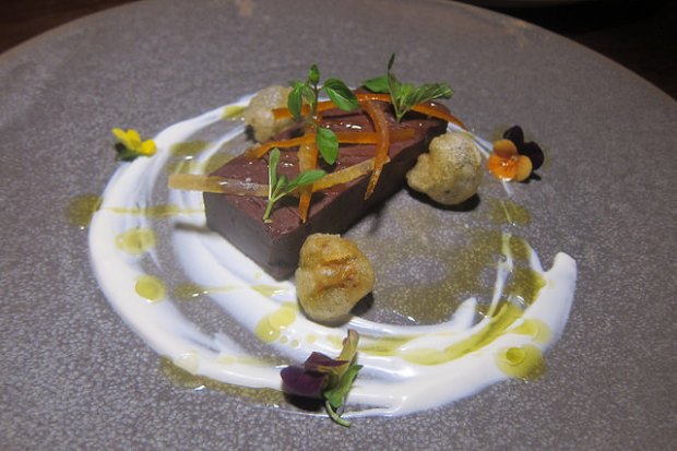 basil dark chocolate pate