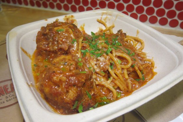 Sunday sauce spaghetti and meatballs