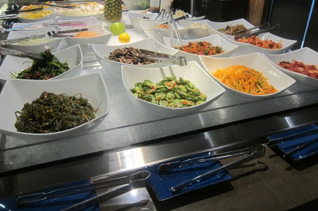 a salad bar of banchan!