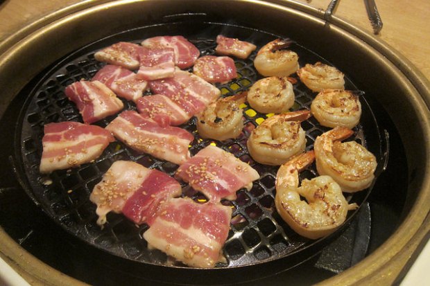pork belly and garlic shrimp