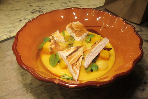 chile mango panna cotta