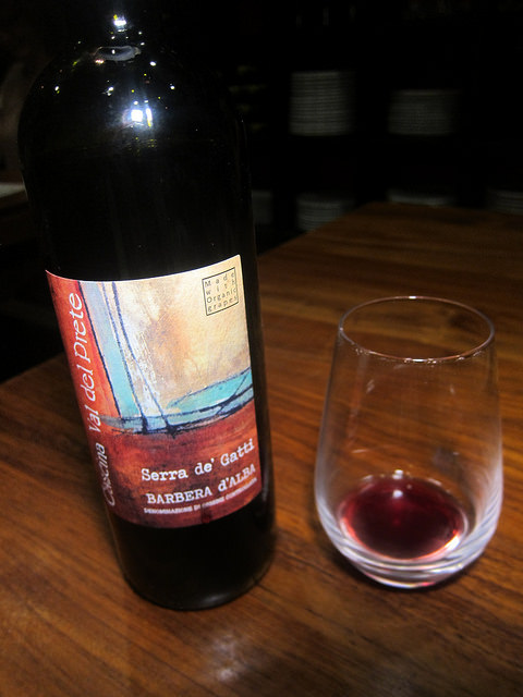 wine tasting at Pizza Romana