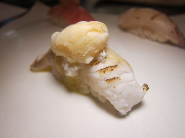 fluke with quail egg, onion and truffle sauce