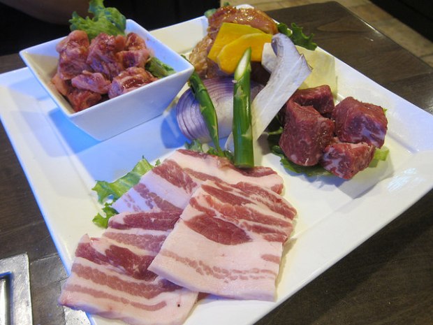 a selection of meats