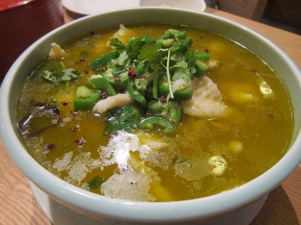 water boiled fish (green chile sauce)