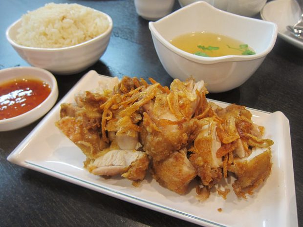 fried chicken and rice