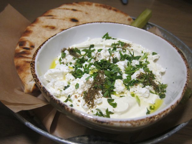 lebaneh with feta